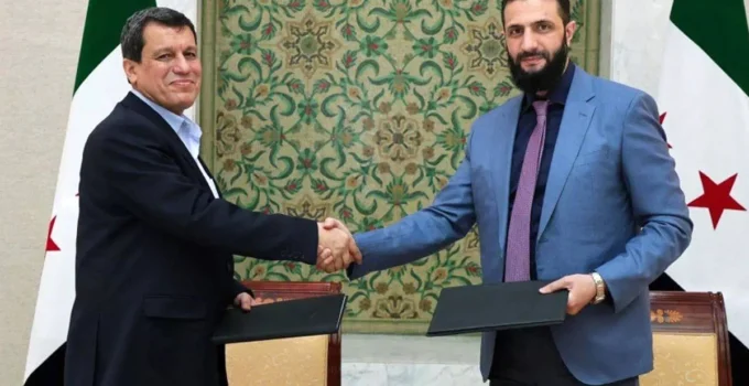 Şam Yönetimi ile Terör Örgütü SDG Uzlaştı: Üç tugaydan oluşan askeri tümen kurulacak