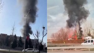 Yenimahalle’de Emniyet Otoparkında Yangın
