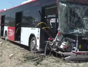 Ankara’da EGO Otobüsü Yoldan Çıktı. Feci Kazada 1 Kişi Hayatını Kaybetti 9 Kişi Yaralandı