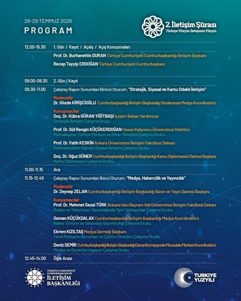 2.-Iletisim-Surasi-program-1-819x1024 2. İletişim Şûrası Bugün Ankara’da Başlıyor