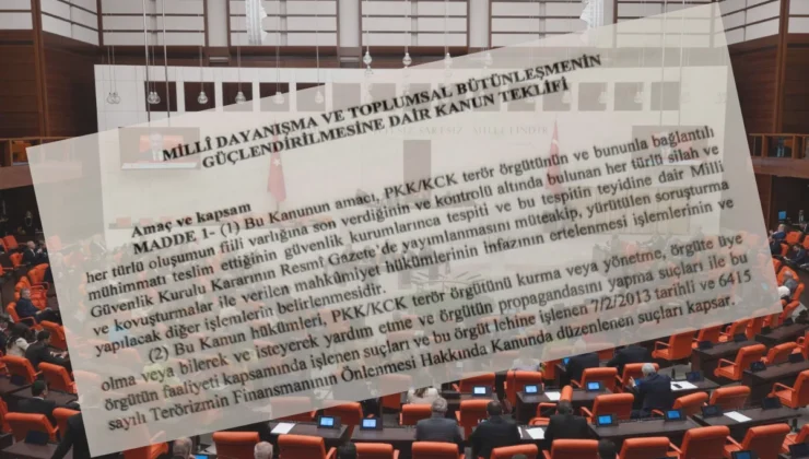 Milli Dayanışma ve Toplumsal Bütünleşmenin Güçlendirilmesine Dair Kanun Teklifi TBMM’ye Sunuldu.