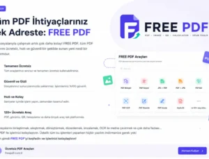 Ücretsiz PDF İşlemleri FREE PDF ile Program İndirmeden Online Yapılabiliyor