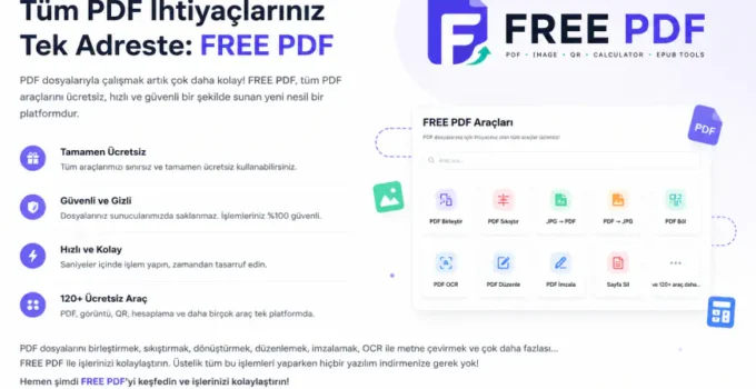 Ücretsiz PDF İşlemleri FREE PDF ile Program İndirmeden Online Yapılabiliyor