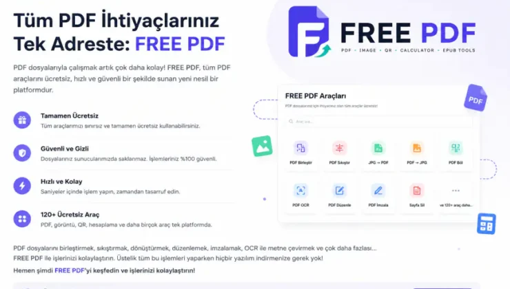 Ücretsiz PDF İşlemleri FREE PDF ile Program İndirmeden Online Yapılabiliyor